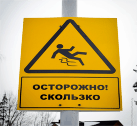 Danger of falling on the tailbone